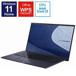 ノートパソコン ExpertBook B9 スターブラック B9400CBA-KC0207W ［14.0型 /Windows11 Home /intel Core i5 /メモリ：16GB /SSD：512GB /WPS Office /日本語版キーボード /2022年8月モデル］