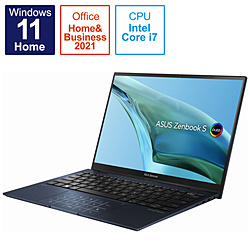 ノートパソコン Zenbook S Flip 13 OLED ポンダーブルー UP5302ZA-LX157WS ［13.3型 /Windows11 Home /intel Core i7 /メモリ：16GB /SSD：1TB /Office HomeandBusiness /日本語版キーボード］