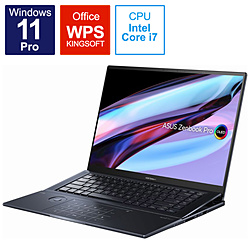 ノートパソコン Zenbook Pro 16X OLED テックブラック UX7602ZM-ME137X ［16.0型 /Windows11 Pro /intel Core i7 /メモリ：32GB /SSD：1TB /WPS Office /日本語版キーボード /2022年8月モデル］