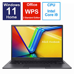 ASUS(鳐鱼休)笔记本电脑Vivobook 14X因迪黑色K3405VA-LY029W[14.0型/Windows11 Home/intel Core i9/存储器:16GB/SSD:1TB/WPS Office/日本語版键盘/2023一年4月型号]
