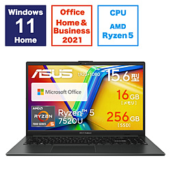 ASUS(鳐鱼休)笔记本电脑Vivobook Go混合物黑色E1504FA-R5162MBWS[15.6型/Windows11 Home/AMD Ryzen 5/存储器:16GB/SSD:256GB/Office HomeandBusiness/日本語版键盘][sof001]