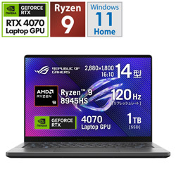 ASUS(鳐鱼休)GA403UI-R9R4070G gemingunotopasokon ROG Zephyrus G14 GA403(RTX 4070)ekuripusugure[14.0型/Windows11 Home/AMD Ryzen 9/存储器:32GB/SSD:1TB/没有/日本語版键盘/2024一年3月型号]