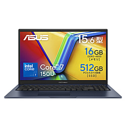 ASUS(�G�C�X�[�X) �m�[�g�p�\�R�� Vivobook 15 �N���C�G�b�g�u���[ X1504VA-C7165BU �m15.6�^ /Windows11 Home /intel Core 7 /�������F16GB /SSD�F512GB /���{��ŃL�[�{�[�h�n