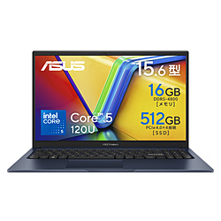 ASUS(�G�C�X�[�X) �m�[�g�p�\�R�� Vivobook 15 �N���C�G�b�g�u���[ X1504VA-C5165BU �m15.6�^ /Windows11 Home /intel Core 5 /�������F16GB /SSD�F512GB /���{��ŃL�[�{�[�h�n