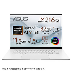 ASUS(�G�C�X�[�X) �m�[�g�p�\�R�� Zenbook S16 �X�J���W�i�r�A���z���C�g UM5606GA-TAI9321WH �mCopilot+ PC /16.0�^ /Windows11 Home /AMD Ryzen AI 9 /�������F32GB /S