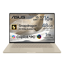 ASUS(�G�C�X�[�X) �m�[�g�p�\�R�� Zenbook SORA 16 �U�u���X�L�[�x�[�W�� UX3607OA-GL481BE �mCopilot+ PC /16.0�^ /Windows11 Home /Snapdragon X Elite /�������F48G
