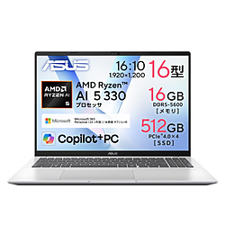 ASUS(�G�C�X�[�X) �m�[�g�p�\�R�� Vivobook 16 �N�[���V���o�[ M1607KA-AI5165SISB