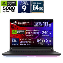 ASUS(�G�C�X�[�X) G835LWG-U9R5080 �Q�[�~���O�m�[�g�p�\�R�� ROG Strix SCAR 18 �I�t�u���b�N/AniMe Vision �m18.0�^ /Windows11 Home /intel Core Ultra 9 /�������F6