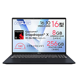 ASUS(�G�C�X�[�X) �m�[�g�p�\�R�� Vivobook 16 �N���C�G�b�g�u���[ X1607QA-PU85W �m16.0�^ /Windows11 Home /Snapdragon X /�������F8GB /SSD�F256GB /���{��ŃL�[�{�[�h�n