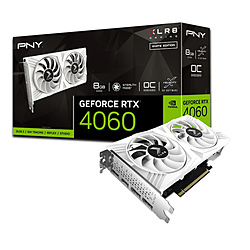 PNY OtBbN{[h GeForce RTX 4060 8GB XLR8 Gaming OC DUAL FAN White Edition zCg VCG40608DFWXPB1-O mGeForce RTXV[Y /8GBn