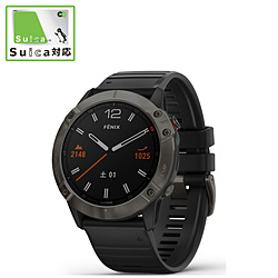 010-02157-43 fenix 6X Sapphire Black DLC【Suica対応】 GARMIN Black