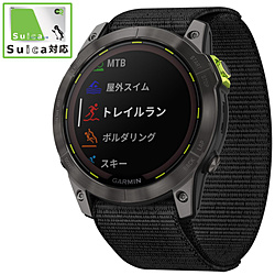 010-02754-11 Enduro 2（エンデューロ 2） Dual Power GPSスマートウォッチ【Suica対応】 GARMIN（ガーミン） Black Carbon Gray DLC Ultra Fit Band