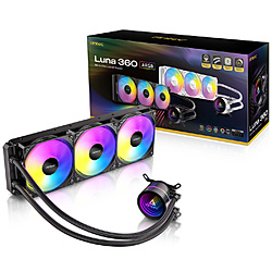 ANTEC ����CPU�N�[���[ 120mm�t�@����3 [LGA115X/1200/1366/1700/1851/20XX�EAM3/AM4/AM5]  �u���b�N Luna 360 ARGB