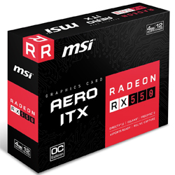 グラフィックボード Radeon RX 550 AERO ITX 4G J OC   ［Radeon RXシリーズ /4GB］