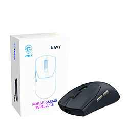 MSI(�G���G�X�A�C) �Q�[�~���O�}�E�X FORGE GM340 WIRELESS �l�C�r�[ FORGE GM340 W NAVY �m���w�� /�L���^����(���C�����X) /6�{�^�� /Bluetooth�EUSB�n