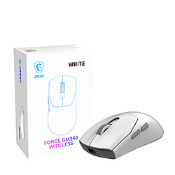 MSI(�G���G�X�A�C) �Q�[�~���O�}�E�X FORGE GM340 WIRELESS �z���C�g FORGE GM340 W WHITE �m���w�� /�L���^����(���C�����X) /6�{�^�� /Bluetooth�EUSB�n