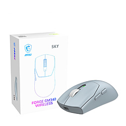 MSI(�G���G�X�A�C) �Q�[�~���O�}�E�X FORGE GM340 WIRELESS �X�J�C FORGE GM340 W SKY �m���w�� /�L���^����(���C�����X) /6�{�^�� /Bluetooth�EUSB�n