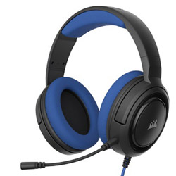CA-9011196-AP PC/PS4/Nitendo Switch/Xbox One対応 ゲーミングヘッドセット HS35 STEREO ブルー ［φ3.5mmミニプラグ /両耳 /ヘッドバンドタイプ］