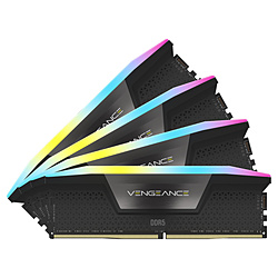 増設メモリ VENGEANCE RGB DDR5(6400MT/s CL32) ブラック CMH96GX5M4B6400C32 ［DIMM DDR5 /24GB /4枚］