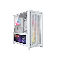 CORSAIR(�R���Z�A) PC�P�[�X [ATX /Micro ATX /Extended ATX /Mini-ITX] FRAME 4000D LCD RS ARGB Premium White �z���C�g CC-9011327-WW