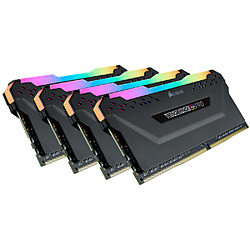 増設メモリ VENGEANCE RGB PRO ブラック CMW64GX4M4A2666C16 ［DIMM DDR4 /16GB /4枚］