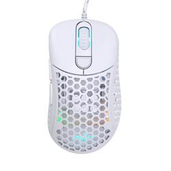 ゲーミングマウス ウルトラカスタム Ergo ホワイト pw-ultra-custom-wired-ergo-white ［光学式 /有線 /6ボタン /USB］