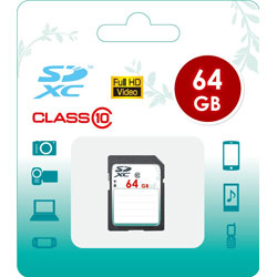64GB・Class10対応 SDXCカード SD-CLASS10-64GB