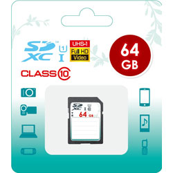 64GB・UHS Speed Class1（Class10）対応 SDXCカード SD-UHS1-64GB