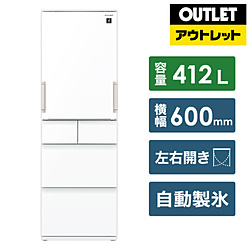 シャープ 【基本設置料金セット】 冷蔵庫 ピュアホワイト SJ-G413G-W [5ドア /左右開きタイプ /412L]【生産完了品】