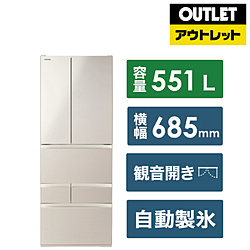 TOSHIBA() y{ݒuZbgz ① TeS[h GR-W550FH-EC [UWDT /TTPL /6hA /ωJ^Cv /2024N]yYiz