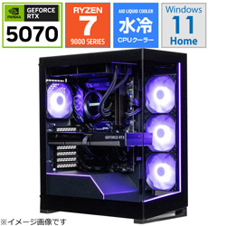 STORM ゲーミングデスクトップパソコン EK-98X3D572T [RTX5070/SSD2Tモデル]【影界シリーズ】