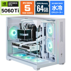 STORM �Q�[�~���O�f�X�N�g�b�v�p�\�R�� SGL75FS56TH64G1WH [RTX 5060 Ti 16GB]