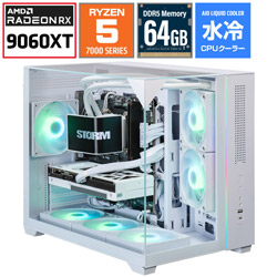 STORM �Q�[�~���O�f�X�N�g�b�v�p�\�R�� SGL75FS96XTH64G1WH [RX9060XT 16GB]