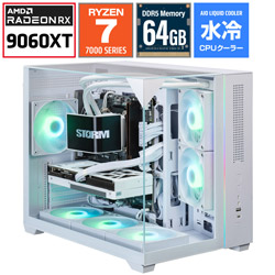 STORM �Q�[�~���O�f�X�N�g�b�v�p�\�R�� SGL78XDS96XTH64G2WH [RX9060XT 16GB]