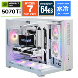 STORM �Q�[�~���O�f�X�N�g�b�v�p�\�R�� SGP98XDS57T64G1WH [RTX 5070 Ti] �y�w�����T�F�\�t�}�b�v3�N�Ԓ����ۏ؁z
