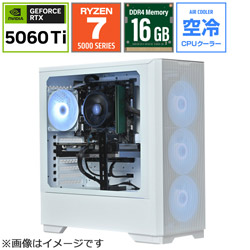 STORM �yBTO�z �Q�[�~���O�f�X�N�g�b�v�p�\�R�� SA257XB56TH16G1WH [RTX 5060Ti 16GB]