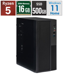STORM �f�X�N�g�b�v�p�\�R�� SB340G16G5GH �mWindows11 Home /AMD Ryzen5 /�������F16GB /SSD�F500GB�n