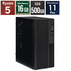 STORM �f�X�N�g�b�v�p�\�R�� SB340G16G5GDP �mWindows11 Pro /AMD Ryzen5 /�������F16GB /SSD�F500GB�n
