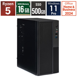 STORM �f�X�N�g�b�v�p�\�R�� SB340G16G5GDOP �mWindows11 Pro /AMD Ryzen5 /�������F16GB /SSD�F500GB /Office HomeandBusiness�n