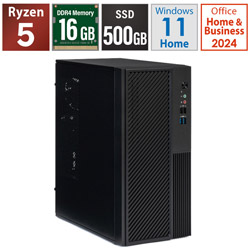 STORM �f�X�N�g�b�v�p�\�R�� SB340G16G5GDOH �mWindows11 Home /AMD Ryzen5 /�������F16GB /SSD�F500GB /Office HomeandBusiness�n