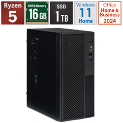 STORM �f�X�N�g�b�v�p�\�R�� SB340G16G1TDOH �mWindows11 Home /AMD Ryzen5 /�������F16GB /SSD�F1TB /Office HomeandBusiness�n