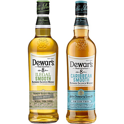 デュワーズ イリーガルスムース 8年&カリビアンスムース 8年 飲み比べセット 700ml 2本【ウイスキーセット】