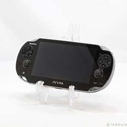 〔中古品〕 PlayStation Vita 3G／WI-FIモデル クリスタルブラック PCH-1100AA