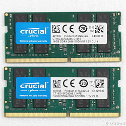 Crucial 32GB Kit (2×16GB) DDR4-2666 SODIMM CT2K16G4SFD8266