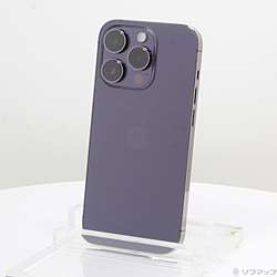 中古】iPhone14 Pro 128GB ディープパープル MQ0F3J／A SIM
