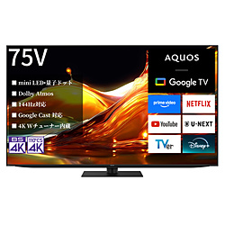 SHARP(�V���[�v) �k�W���i�l �t���e���r AQUOS  4T-C75HP1 �m75V�^ /Bluetooth�Ή� /4K�Ή� /BS�ECS 4K�`���[�i�[���� /YouTube�Ή��n
