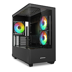 SHARKOON PCケース [Micro ATX] ブラック ELITE SHARK CM100 BK