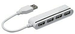 【在庫限り】 USB2.0ハブ [スイッチ付] （4ポート・バスパワー・ホワイト） GH-UH204SBW