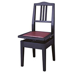グランドピアノ・アップライトピアノ用椅子（黒 半艶塗装） PI-5A