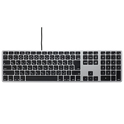 MATIAS キーボード USB-Aハブ搭載 Wired Aluminum Keyboard for Mac スペースグレー FK318B-JP ［有線 /USB-A＋USB-C］